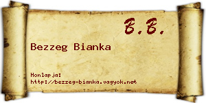 Bezzeg Bianka névjegykártya